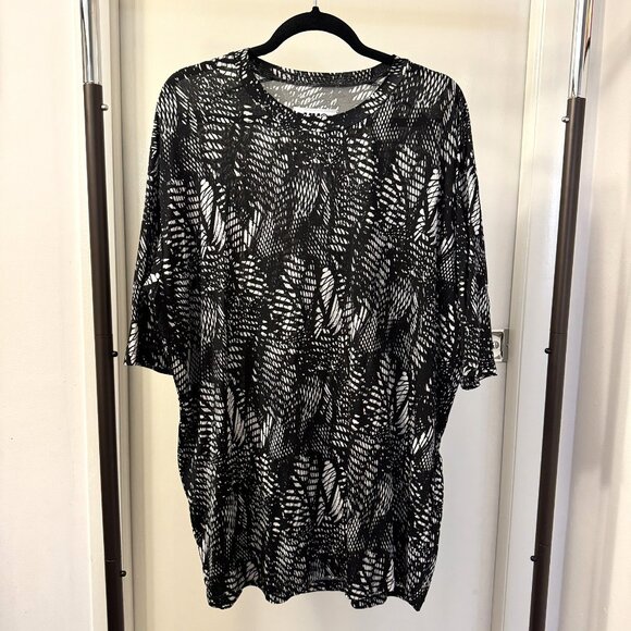 MM6 MAISON MARTIN MARGIELA Black and White Tunic Top (or Mini Dress) - size XL - Picture 1 of 8